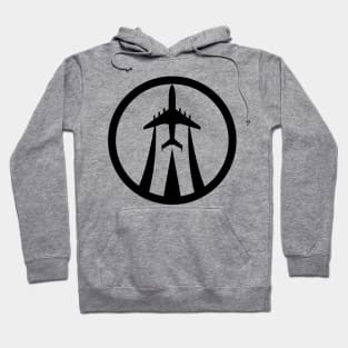 Aircraft with chemtrails inside the circle Hoodie